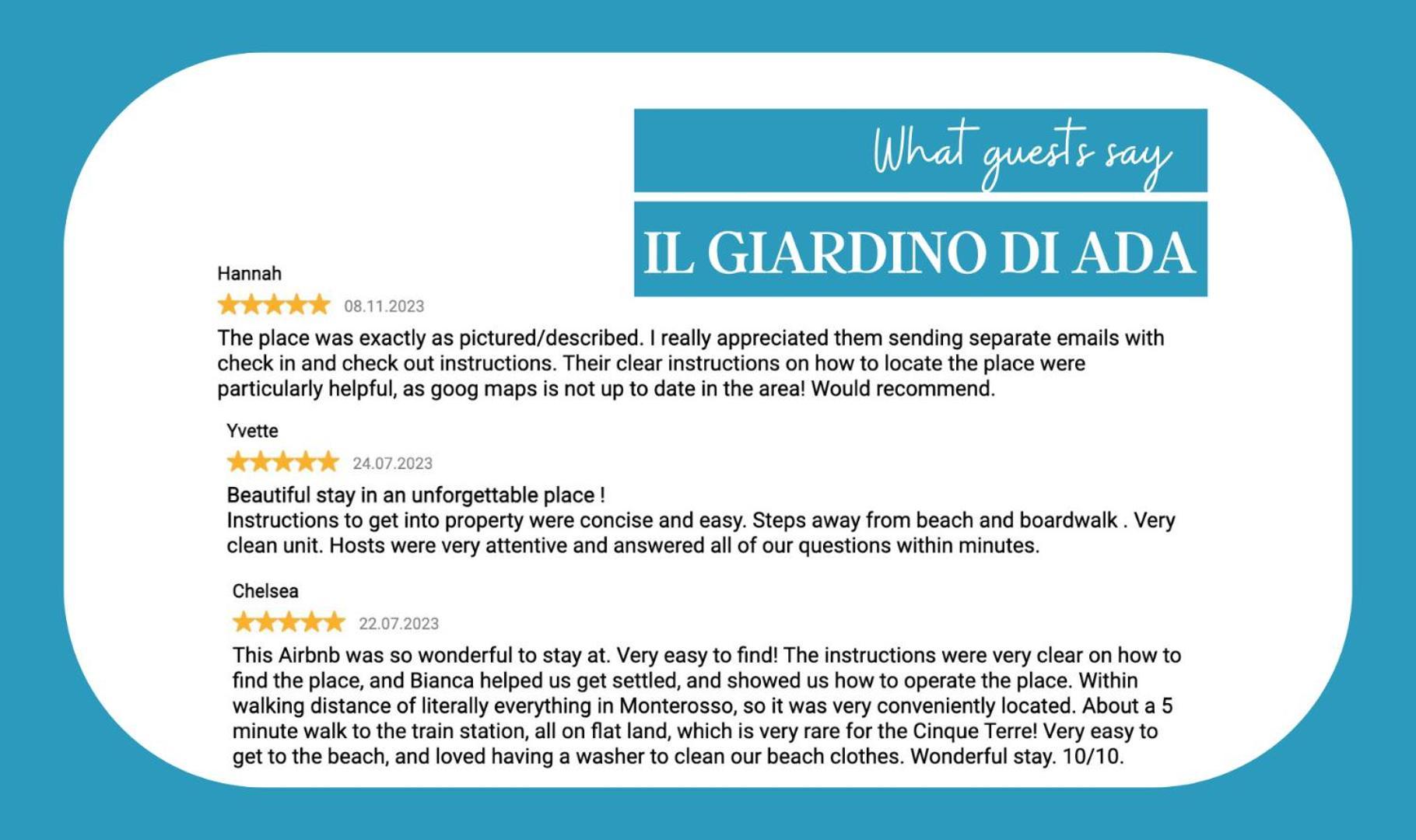 Il Giardino Di Ada Ground Floor Studio With Ac And Patio Monterosso al Mare Eksteriør billede